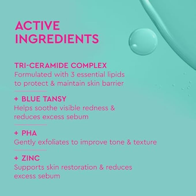 BYOMA CLARIFYING SERUM - BARRIER REPAIR SERUM - CLARIFYING FACIAL SERUM FOR ACNE PRONE SKIN - CALMING FACE SERUM WITH CERAMIDES, BLUE TANSY, PHA & ZINC - BALANCED & HEALTHY SKIN - 1.01 FL. OZ - Image 4